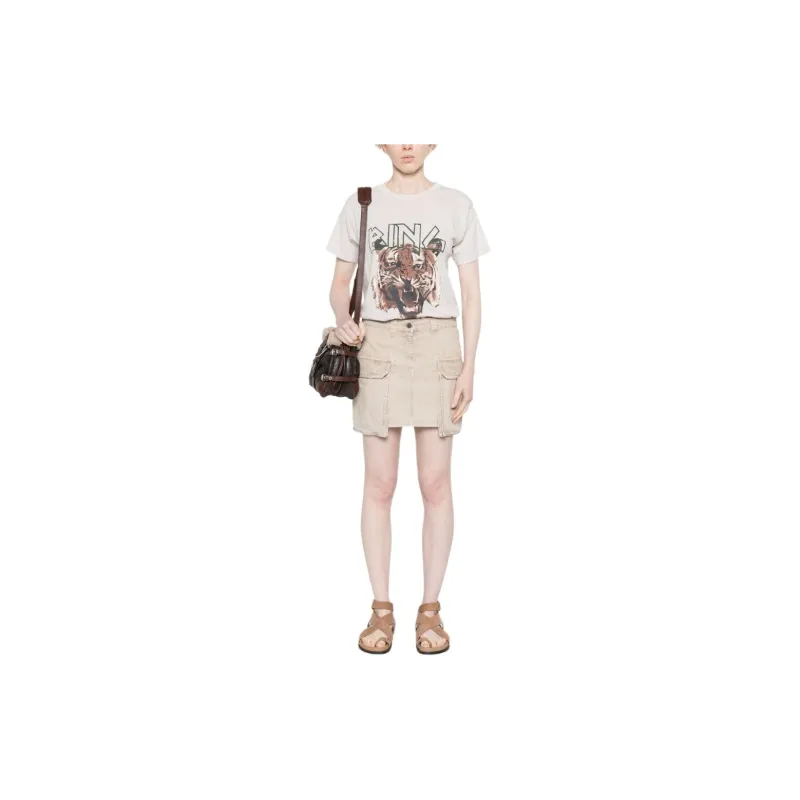 Golden Goose Distressed Cotton Mini Skirt-1
