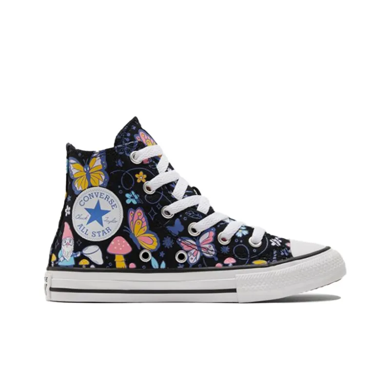 Converse Chuck Taylor All Star Anti Slip Wear Resistant High Top Kids Canvas Shoes Black Multicolor Teenagers-1