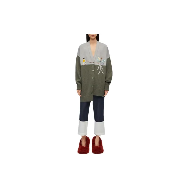 LOEWE FW23 Knitwear Women's Green-1