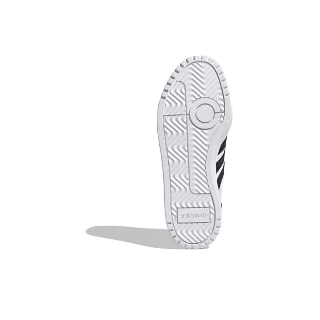 Adidas Originals Team Court J Slip Resistant Low Top Skateboard Shoes White Black Teenagers-5