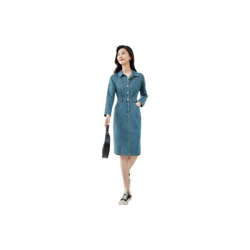 VIMLY Long Sleeved Dresses Women's-1