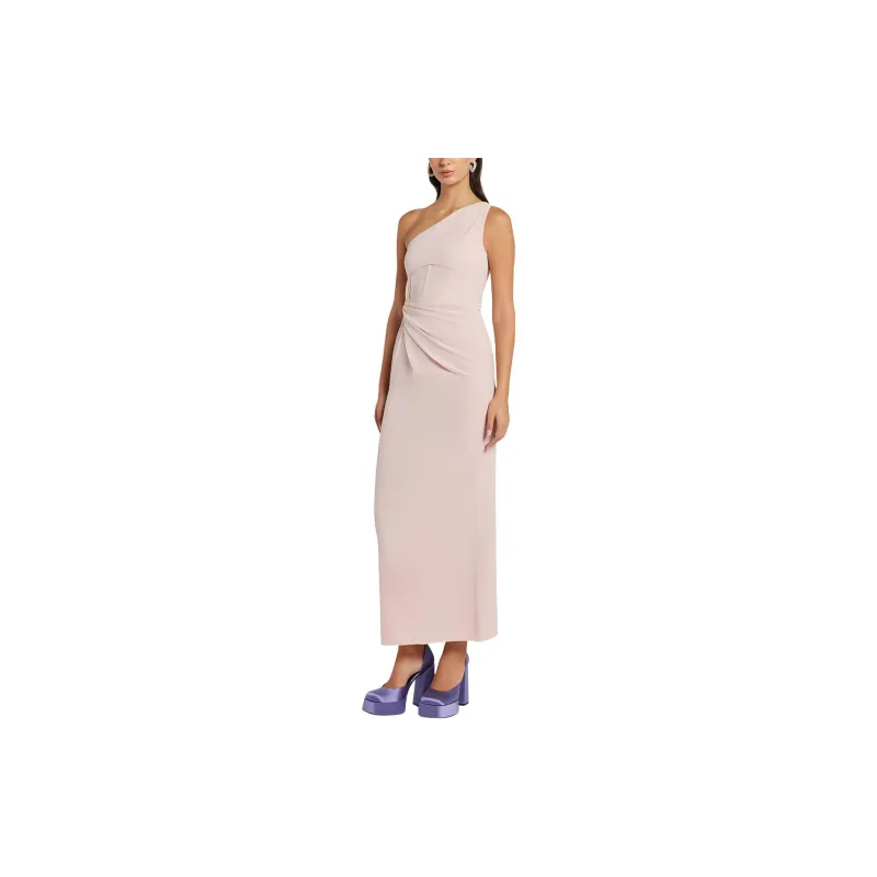VERSACE One shoulder Silk Maxi Dress-4