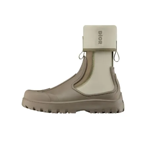 DIOR Garden Ankle Boot Khaki Rubber