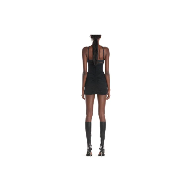 Mugler Cut out Detail Ruched Minidress-3