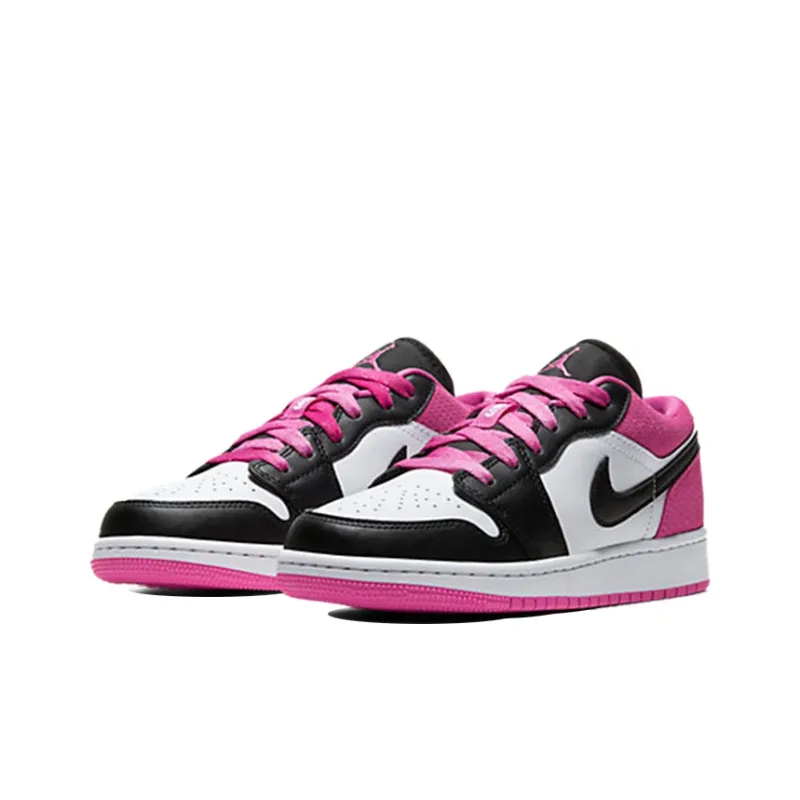 Jordan 1 Low Black Active Fuchsia GS-5