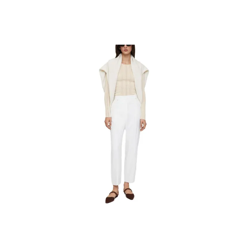 TOTEME Suit Trousers Women's Bone White-1