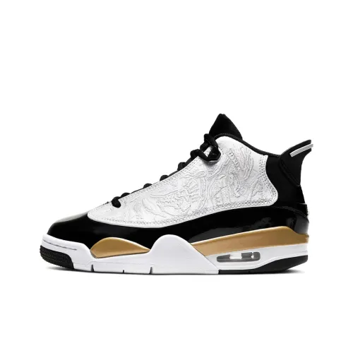 Jordan Dub Zero Black Metallic Gold White GS