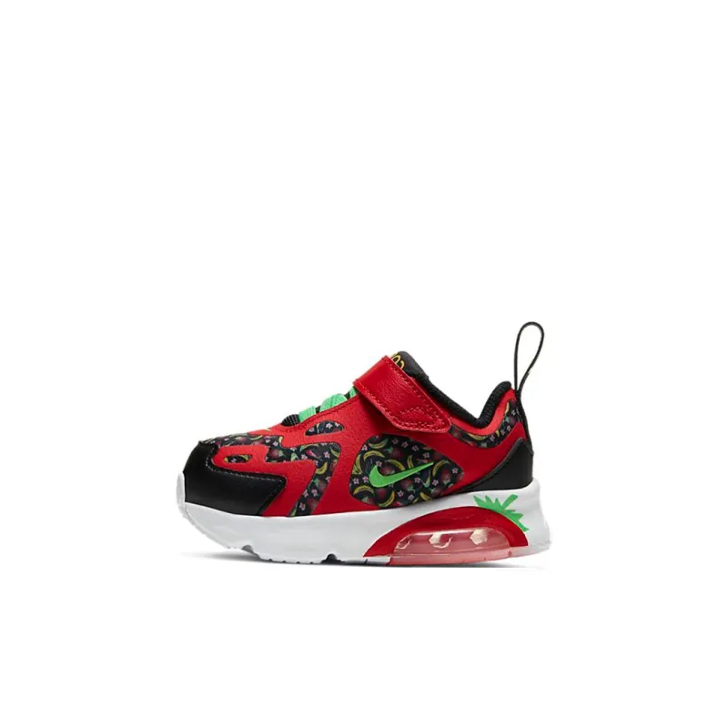 Nike Air Max 200 Slip Resistant Cushioning Wear Resistant Breathable Low Top Toddler Shoes Black Red Infant And Toddler-0