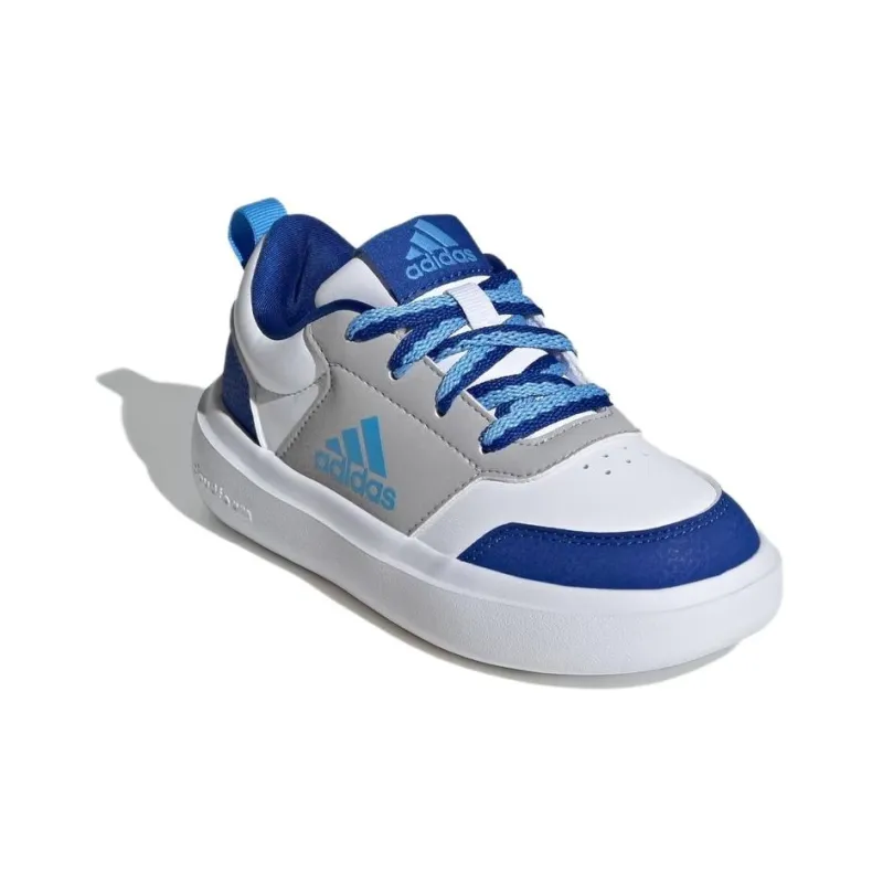 Adidas Park St Slip Resistant Anti Kick Low Top Kids' Skateboarding Shoes Blue White Gray Teenagers-2
