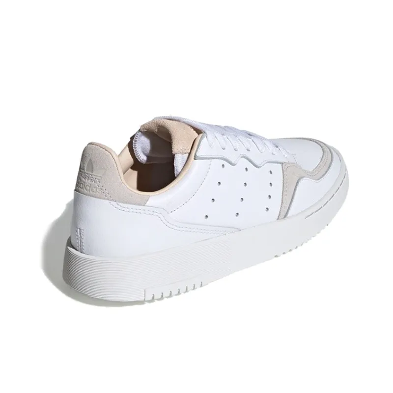 Adidas Originals Super Court Low Top Kids' Skateboarding Shoes White Brown Teenagers-3