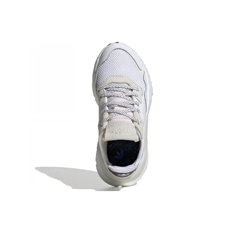 Adidas Originals Nite Jogger Low Top Sports Casual Shoes White Brown Teenagers-3