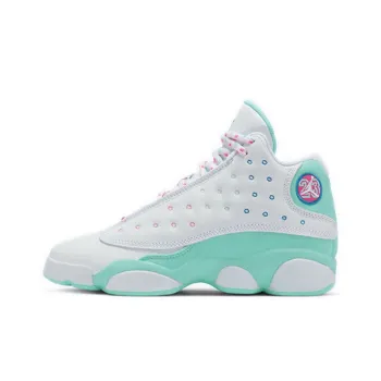 Jordan 13 Retro White Soar Green Pink GS