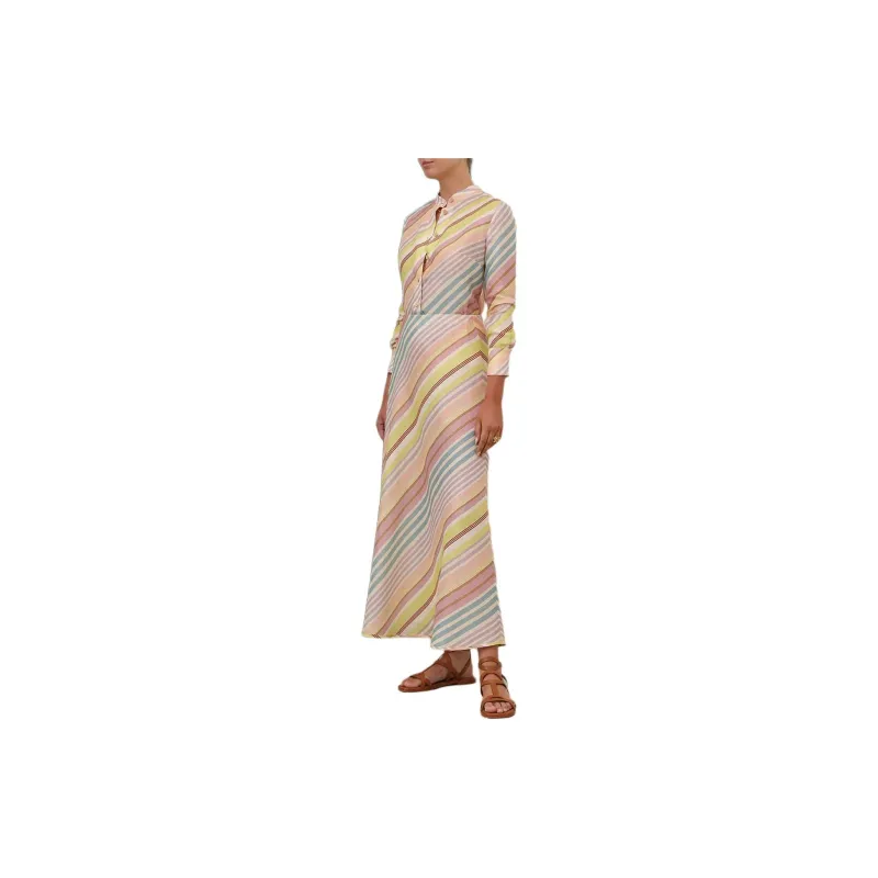 Zimmermann Halliday Striped Linen Maxi Skirt-4