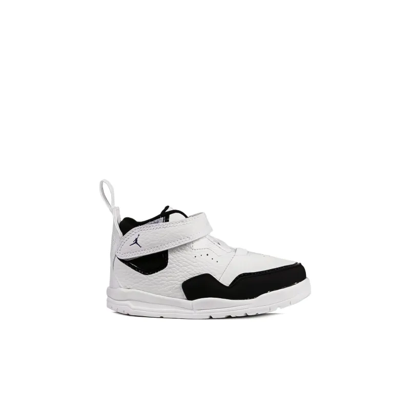 Jordan Courtside 23 Slip Resistant Shock Absorbers Mid Top Toddler Shoes White Black Infant And Toddler-1