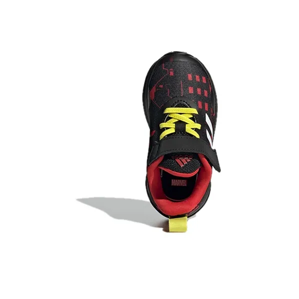 MARVEL x Adidas Adventures Fortarun Abrasion Resistant Low Top Sports Casual Shoes Black Red Infant And Toddler-4