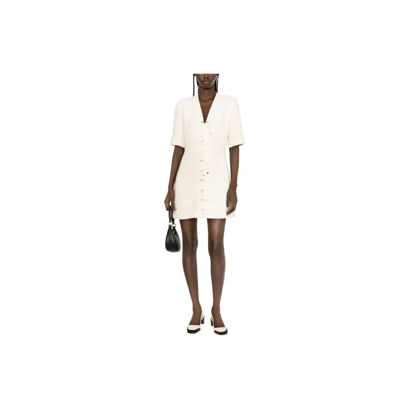 Maje Eyelet-embellishment Tweed Minidress-1