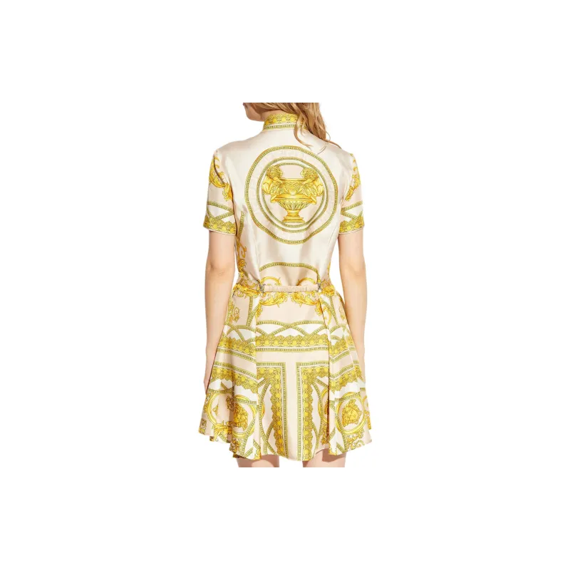 VERSACE Pattern-Printed Short-Sleeved Shirt Dress-3