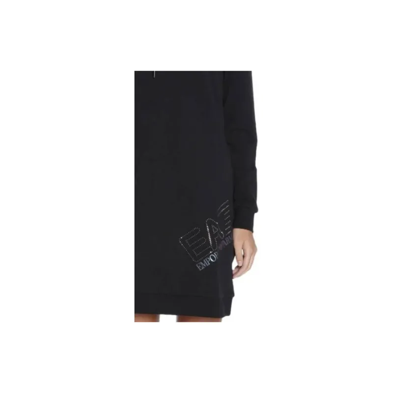 EMPORIO ARMANI EA7 Long Sleeved Dresses Women's Black-5
