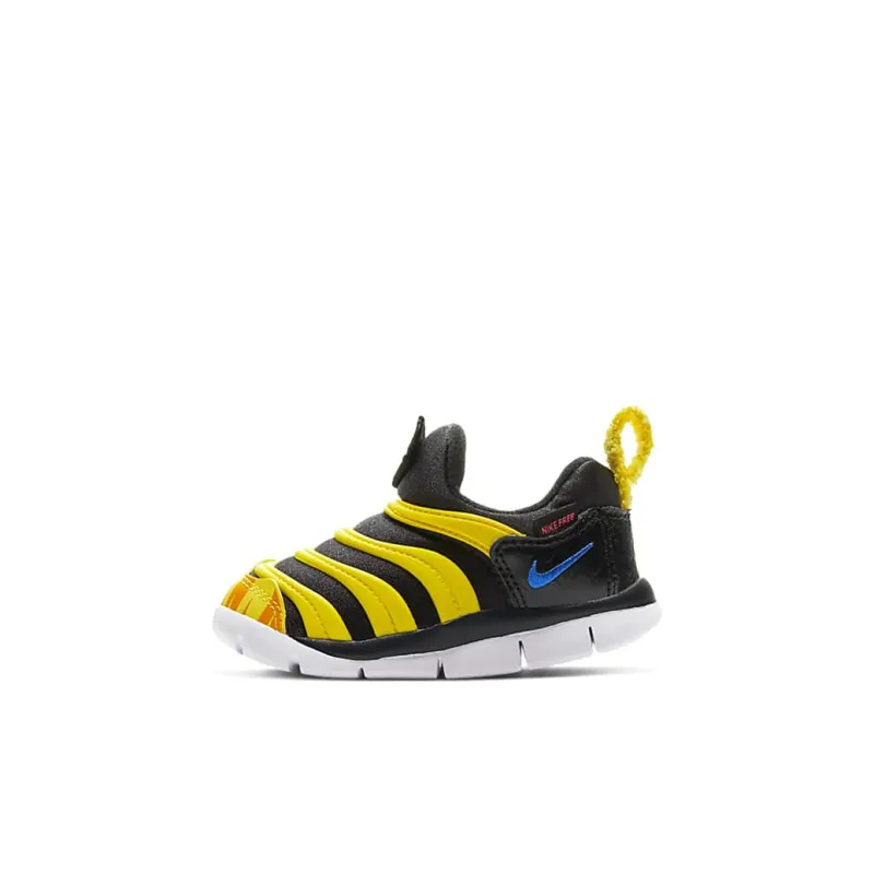 Nike Dynamo Free Mic QS Low Top Sports Casual Shoes Black Yellow Infant And Toddler-0