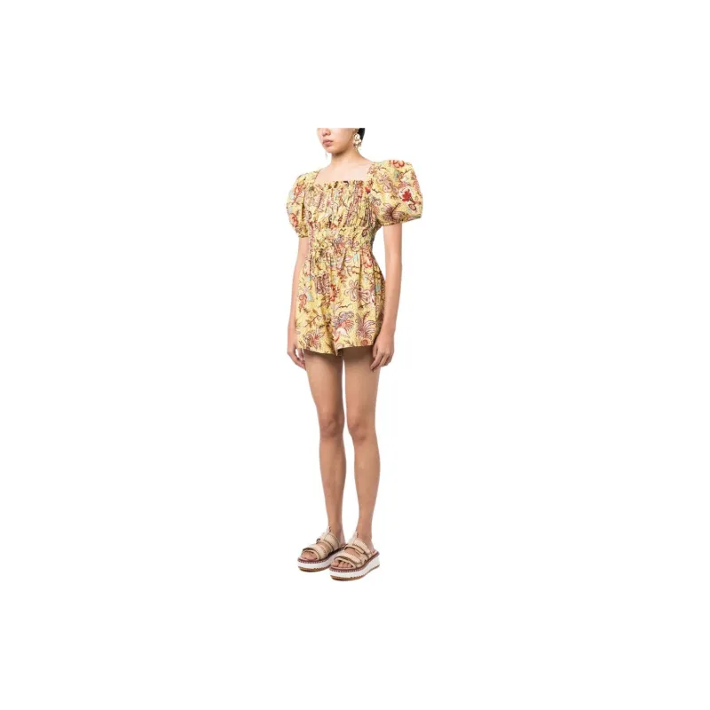 Ulla Johnson Arlo Floral-print Cotton Playsuit-3
