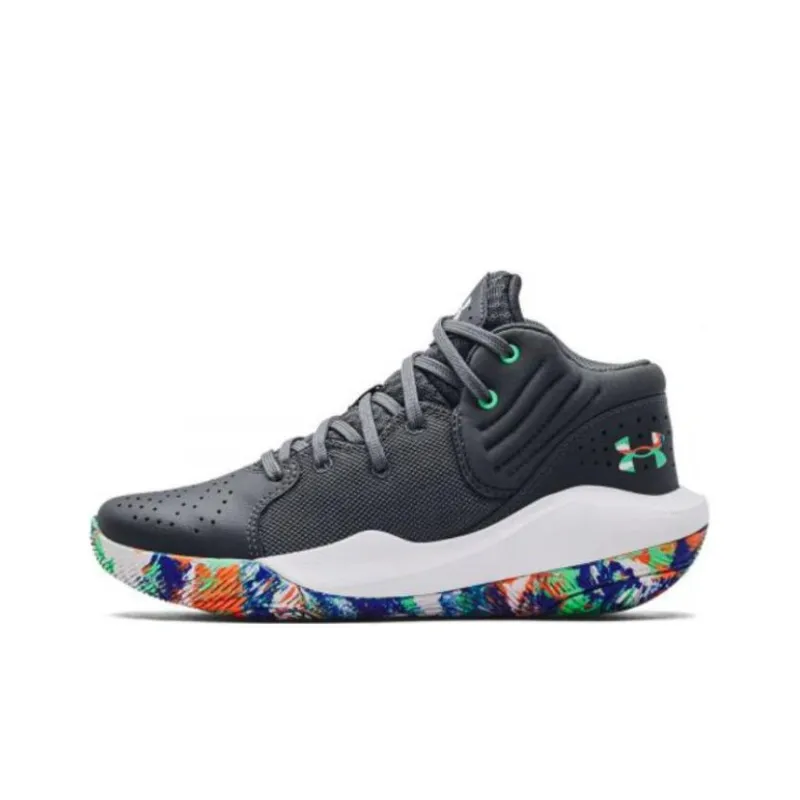 Under Armour Jet '21 Low-Top Children's Basketball Shoes Gray Teenagers-0