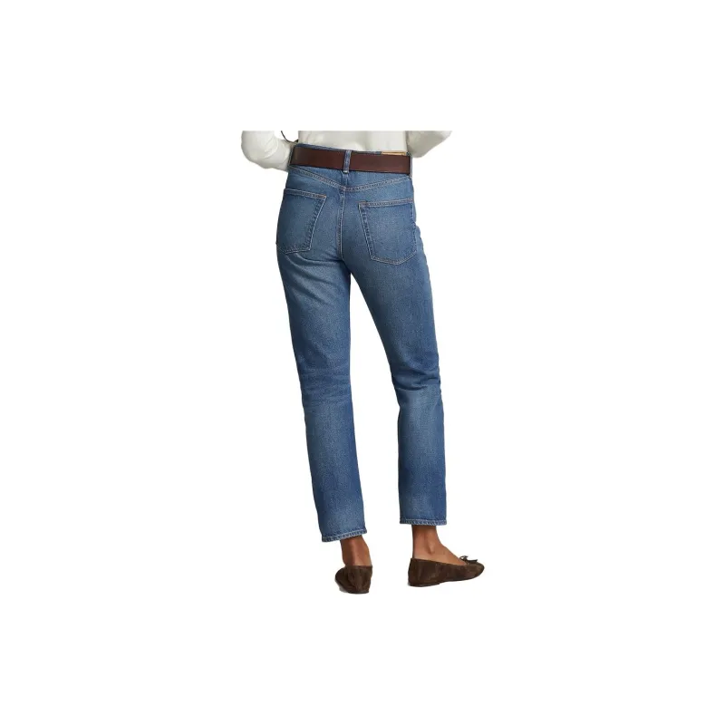 Polo Ralph Lauren FW23 Fitted Straight Jeans Women's Blue-2