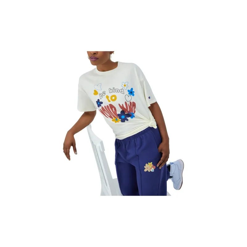 Champion T-Shirts Women's White-2
