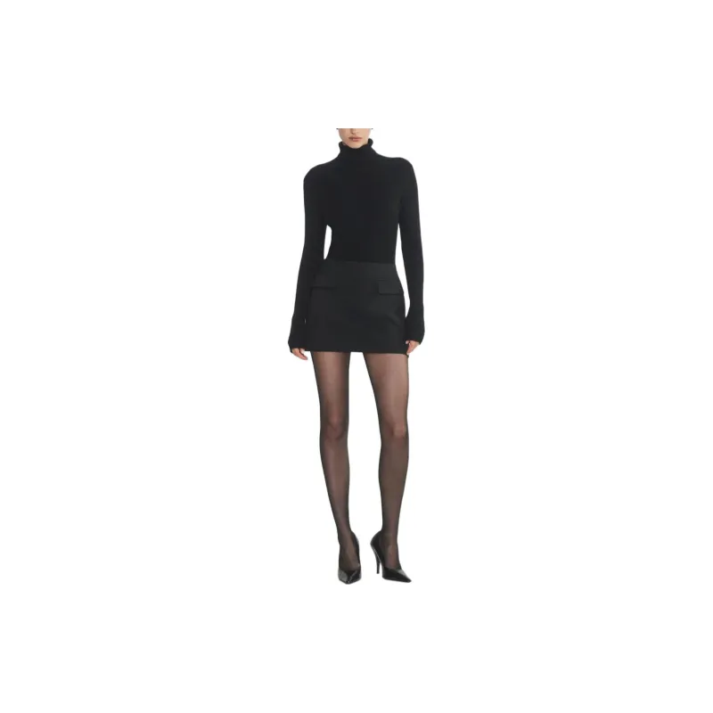 ARITZIA Babaton Stationery Skirt Casual Short Skirts Women's BLACK/Black-2