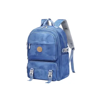 V.NINE Fabric Backpack Large Size Unisex Sky Blue/Sky Pink
