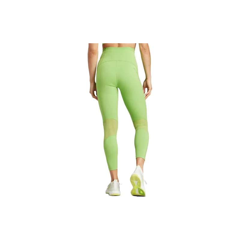Adidas Women's Hyperglam Full Length Leggings Semi Green Spark/White-2