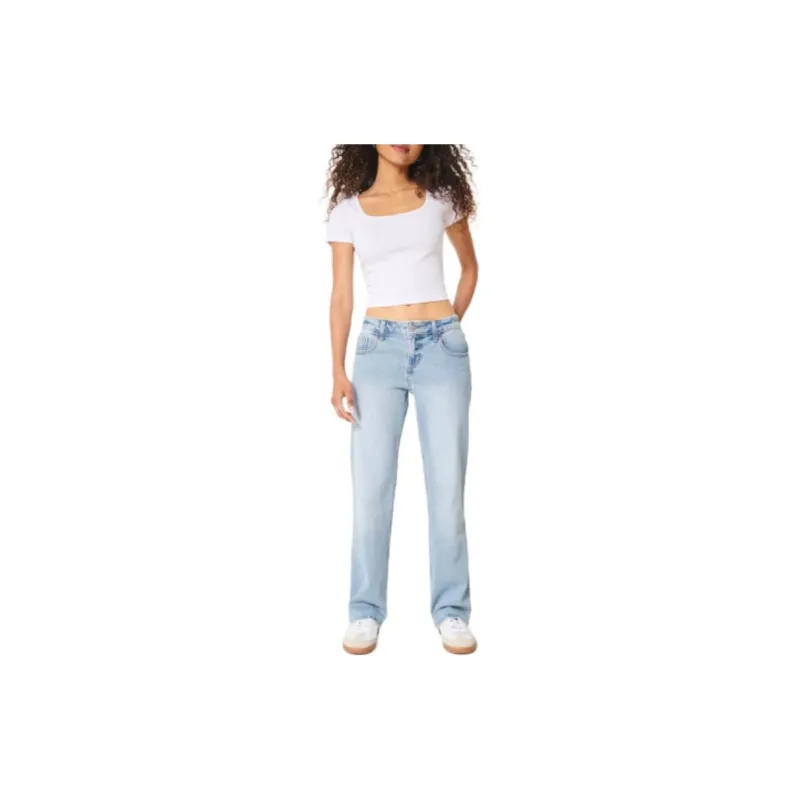 Hollister Jeans Women's Light-Coloured Wash-1