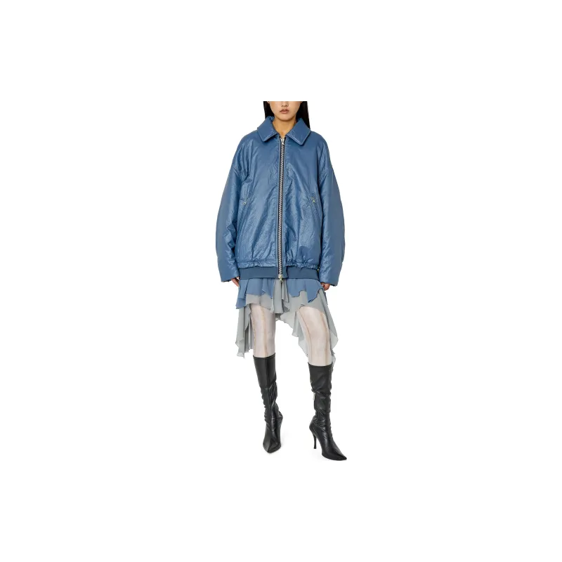 DIESEL Long Sleeved Dresses Women's Blue-1