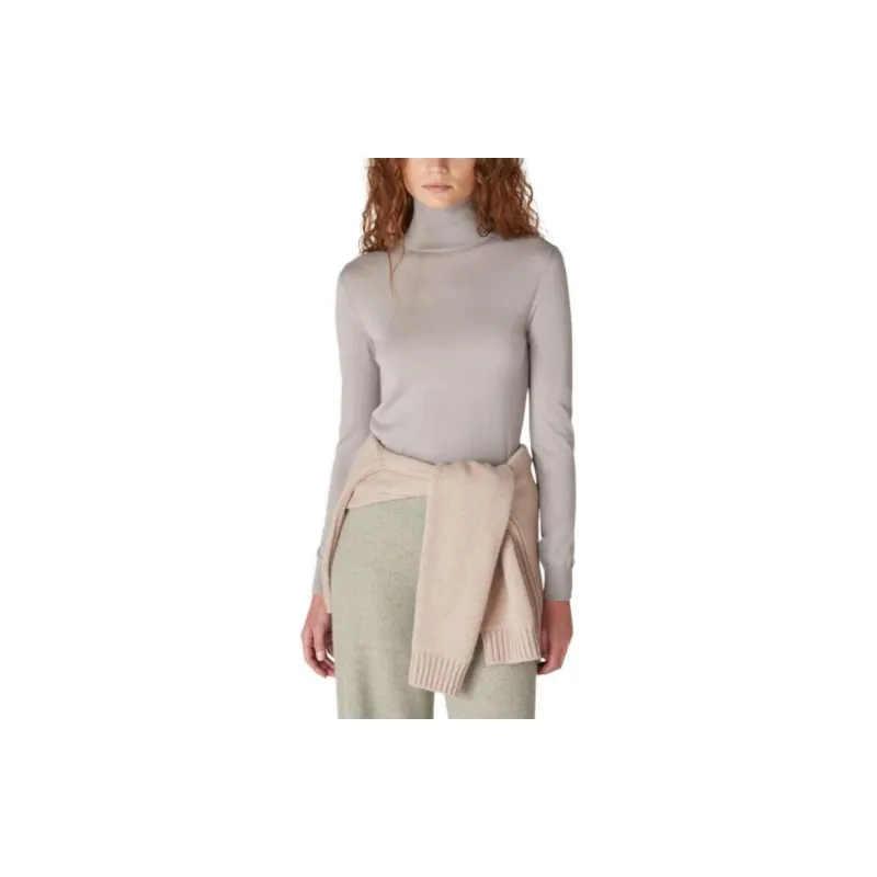 Loro Piana Neo Piuma Turtleneck Sweater Women's Gray-2
