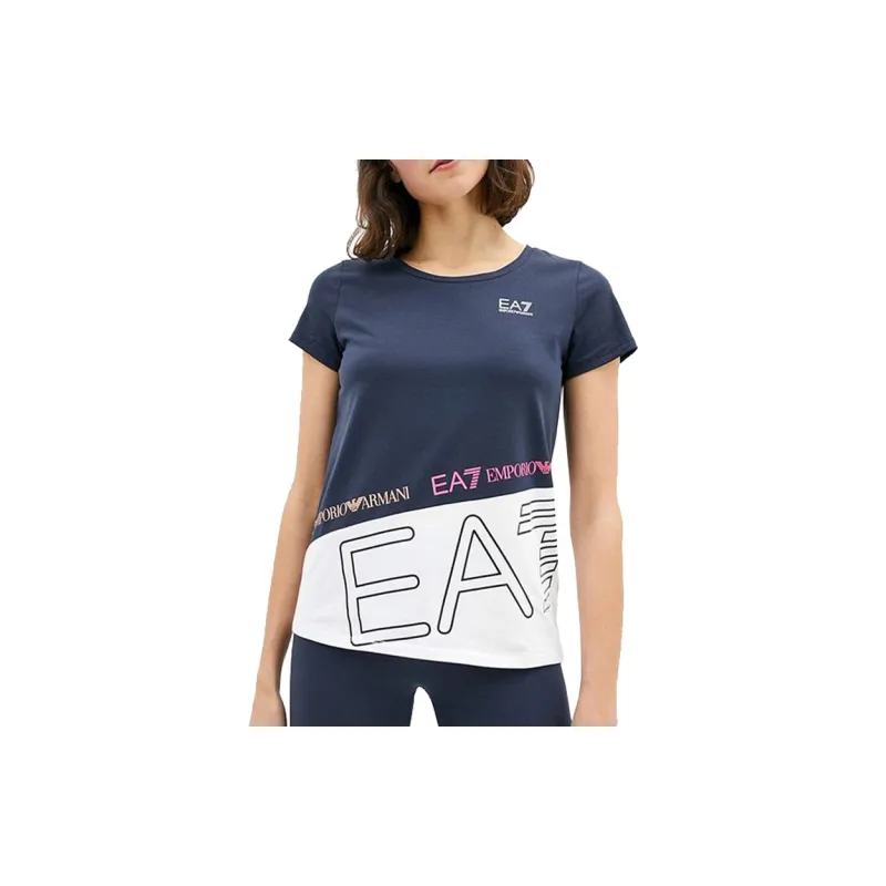 EMPORIO ARMANI EA7 T Shirts Women's Navy-1