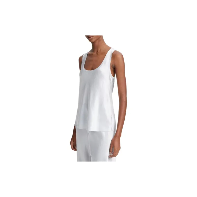 VINCE Scoop neck Satin Vest Top-3