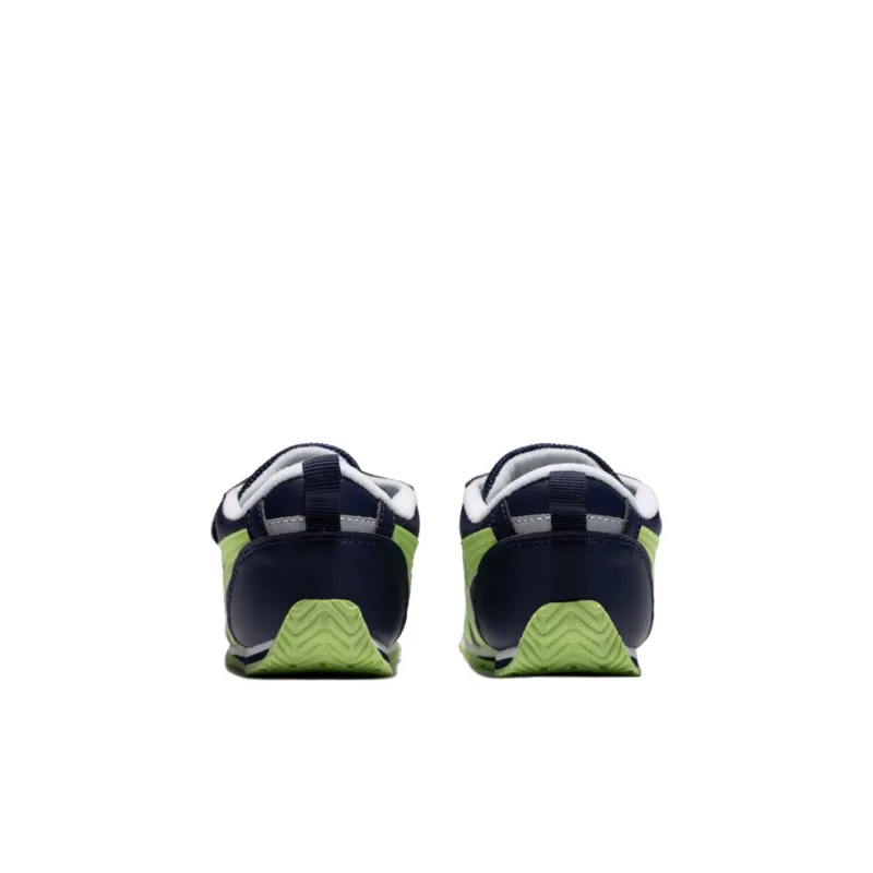Asics Corsair Mini Baby SL Anti Slip Wear Resistant Low Top Running Shoes Navy Blue Green Infant And Toddler-3
