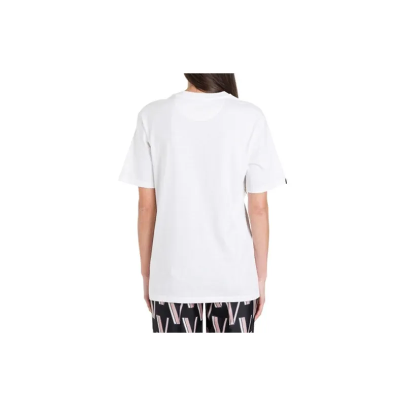 Valentino Drop Shoulder Sleeve T Shirt Women's White-4
