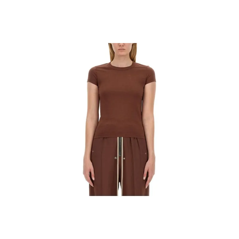 RICK OWENS Level Crewneck Cropped T Shirt-2