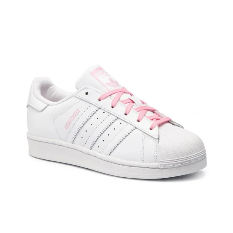 Adidas Originals Low Top Skateboard Shoes White Pink Teenagers-1