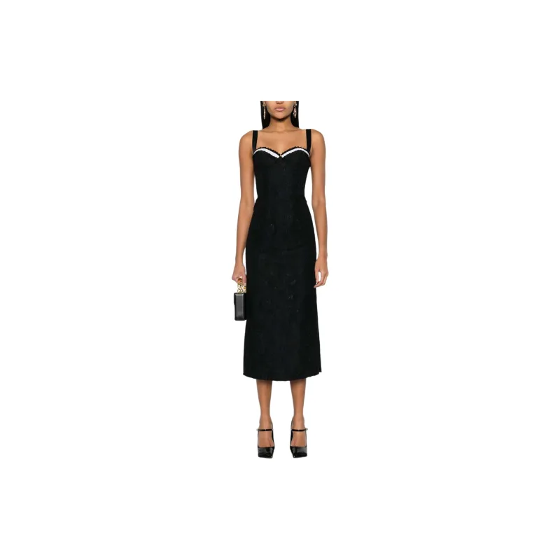 MOSCHINO Floral lace Midi Dress-2