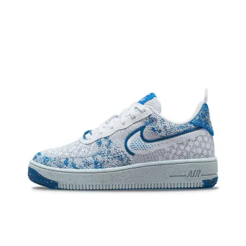 Nike Air Force 1 Crater Flyknit GS 'White Dark Marina Blue'