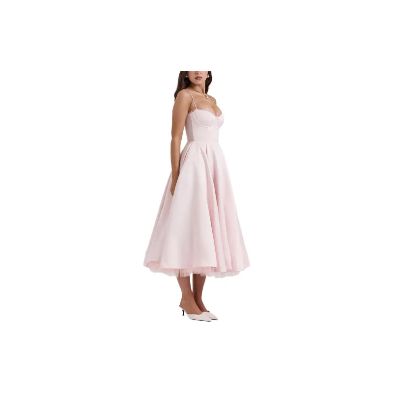 HOUSE OF CB MADEMOISELLE Slip Dress Women's BALLERINA PINK/Ballet Pink-4