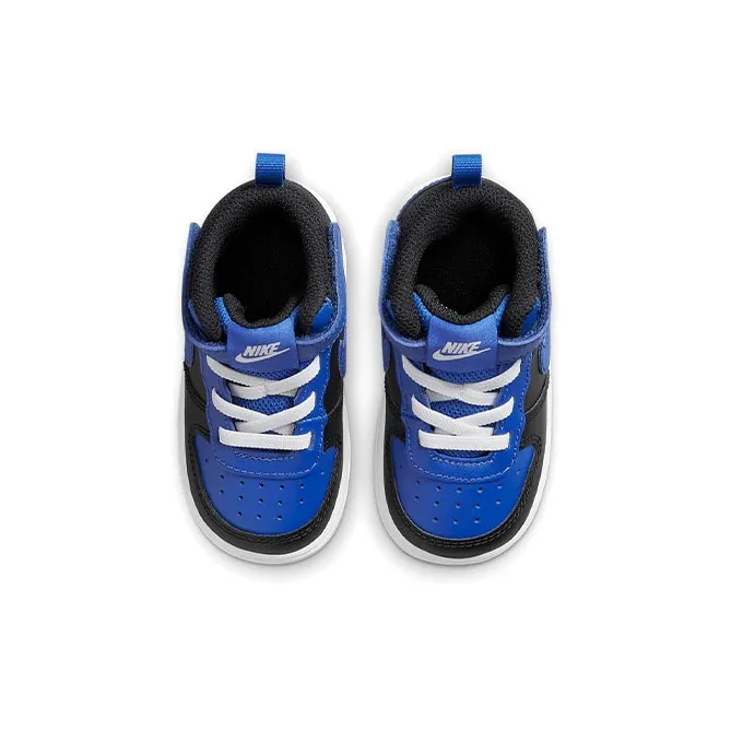 Nike Court Borough Mid 2 Slip Resistant Cushioning Wear Resistant Mid Top Toddler Shoes Black Blue Infant And Toddler-3