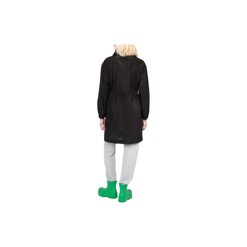 Moncler Allover Logo Printed Buttoned Coat-2