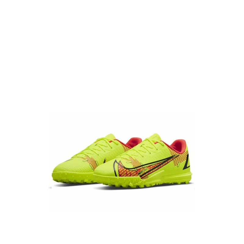 Nike Mercurial Vapor 14 Assassin Academy TF Low Top Soccer Shoes Neon Yellow Kids'-2