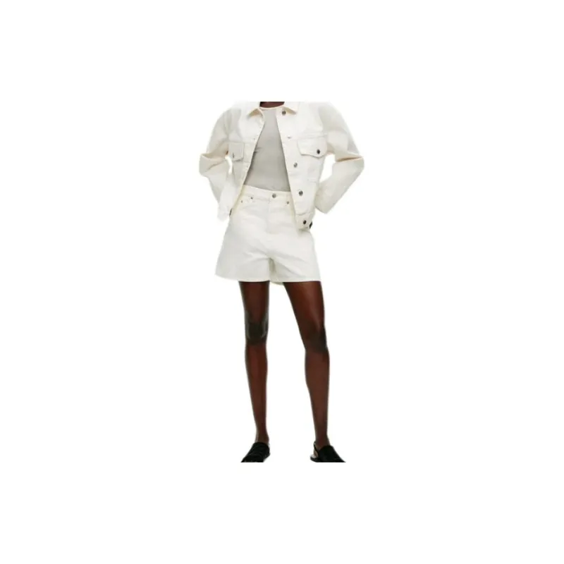ARKET Denim Shorts Women's White-1