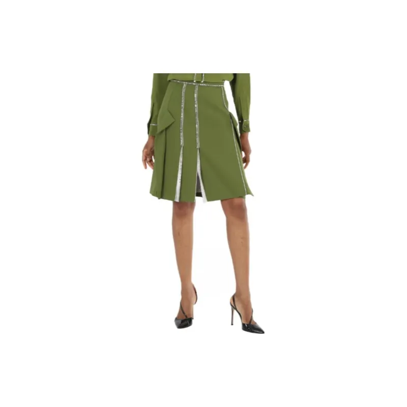 Burberry Casual Short Skirts Women's Green-2
