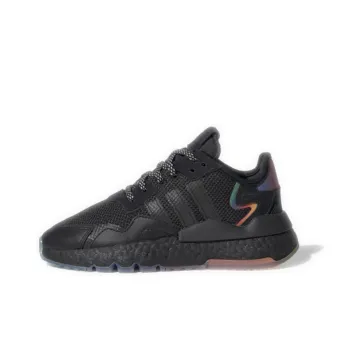 Adidas Originals Nite Jogger J Anti Slip Wear Resistant Sports Casual Shoes Black Multicolor Teenagers