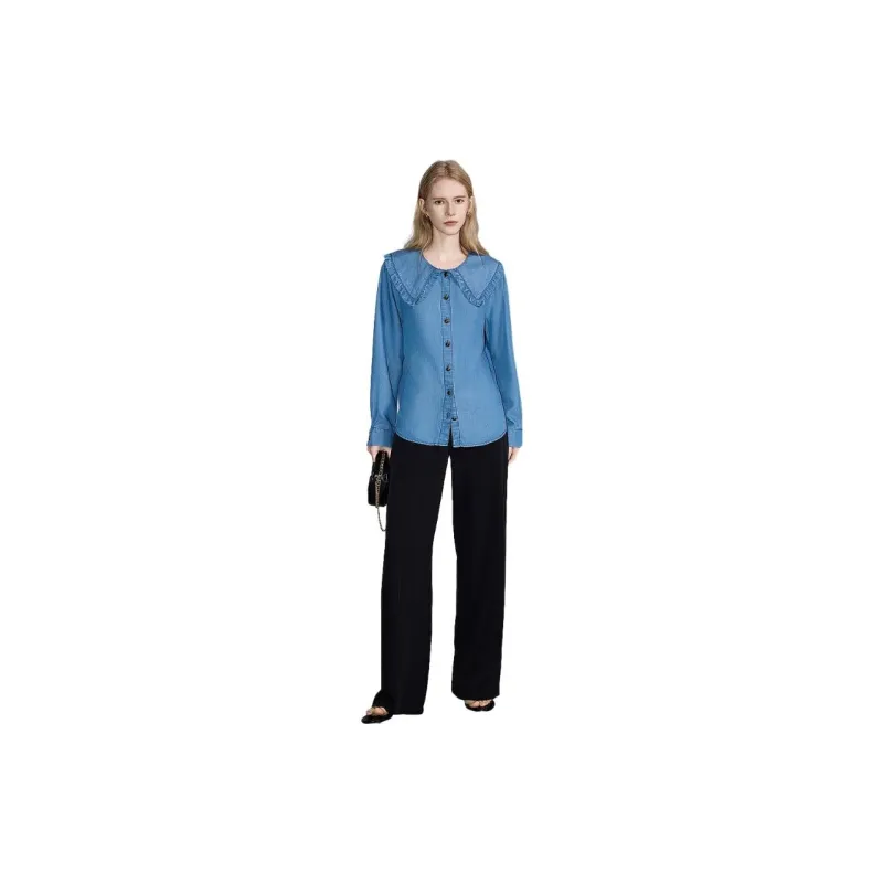 Dme Shirts Women's Light Denim Blue-1