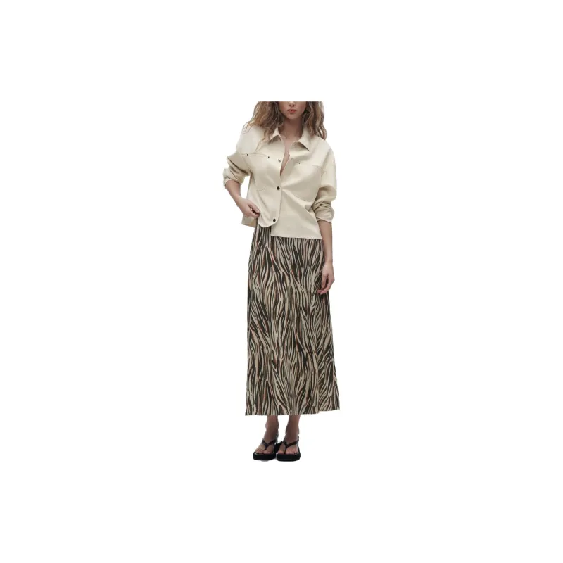 ZARA Cropped Coats Women's White-2